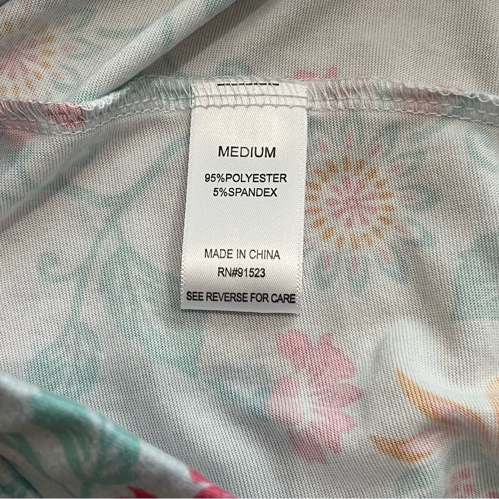 Jaclyn Intimates two-piece shorts and short sleeve top pink floral design medium - Picture 3 of 11